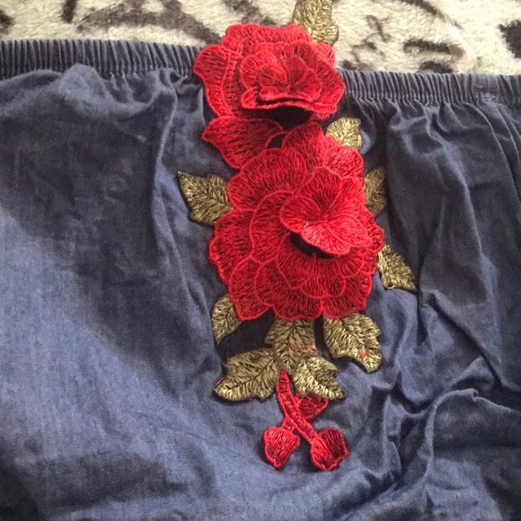 Super cute tube trendy rose top - Picture 3 of 5